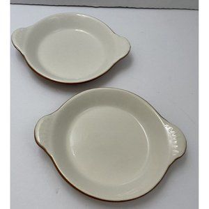 2 - HF Coors Round Dishes Brown Restaurant Ware Stoneware TM Chefsware 71H - EUC